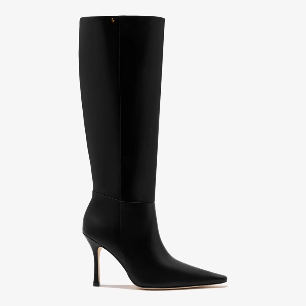 Larroude Carine Boot In Black Leather NWT - Picture 3 of 16